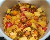 A picture of step 10 of Pulao recipe in pressure cooker.