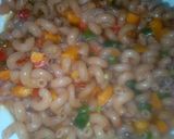 A picture of step 3 of Jollof macaroni.