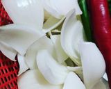 Hình bước làm 3 của món Dồi trường xào bông hành 🧅🌶️
