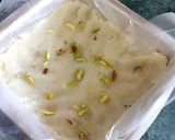 A picture of step 4 of Coconut milk barfi.