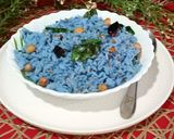 A picture of step 4 of Butterfly Pea Flower Healthy Lemon Rice.