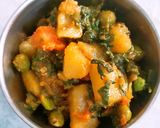 A picture of step 4 of Aloo palak ki sabji.