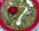 A picture of step 3 of Hadrabadi green chicken.