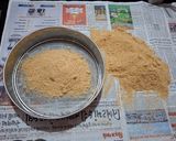 A picture of step 3 of Wheat Laddu.