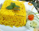 A picture of step 1 of Turmeric lemon rice.