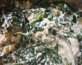 A picture of step 3 of Scalloped Potato Spinach Roll.