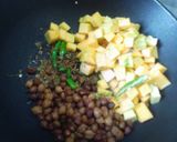 A picture of step 3 of Kaddu chane ki sabji.