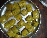 A picture of step 9 of Khandvi.