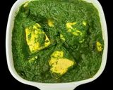 A picture of step 5 of Green Green PALAK PANEER.
