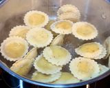 A picture of step 2 of Cacio E Pepe Ravioli in Lemon 🍋 Garlic 🧄 Cream Sauce with Roasted Sweet Peppers 🌶️ ( my Italian C.
