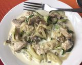 Foto del paso 3 de la receta: Zapallo italiano con crema con pollo y champiñón