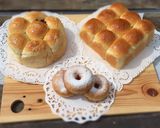 Foto langkah ke 6 dari resep Roti Sobek / Donut tanpa Susu & Telur.