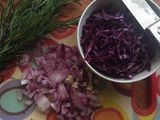 Stuffed Chicken thighs-with red cabbage