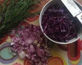 A picture of step 2 of Stuffed Chicken thighs-with red cabbage.