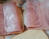 A picture of step 2 of Tunafish-Ham Sandwich.