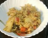 A picture of step 4 of Tricolor Cabbage Fry.