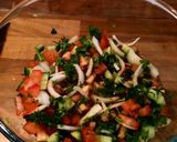 A picture of step 4 of Egyptian typical salad.