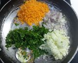 A picture of step 1 of Paneer veg cheese corn grilled sandwiches/ healthy breakfast.