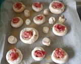 Foto del paso 2 de la receta: Champiñones rellenos de jamón y queso