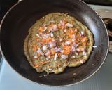 A picture of step 5 of Moong dal chilla.