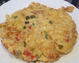 Foto del paso 4 de la receta: Tortilla de patata, cebolla, pimiento rojo y verde