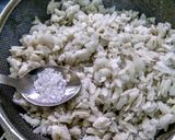 A picture of step 1 of Indian flattened rice dish(poha).