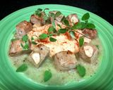 Foto del paso 6 de la receta Dados de atún congelado al ajillo con puré de alubia blanca