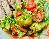 A picture of step 5 of Potato salad with lemon zest and herbs.