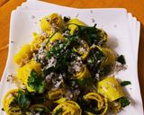 A picture of step 6 of Stuffed khandvi.
