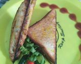 A picture of step 6 of Schezwan spicy sandwich.