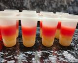 A picture of step 7 of Fresh Fruit Ice Candy / Popsicles (Frozen layered Icecream).