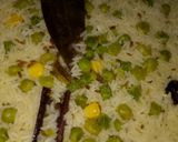 A picture of step 3 of Mater pulao (peas rice).