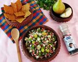 A picture of step 7 of Spicy Babugosha Salsa (Indian Pear Salsa).