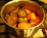A picture of step 5 of Sambar with raw figs.