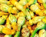 Hình bước làm 2 của món Bí Nụ (Mầm Bí) Xào Tỏi Chay