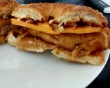 A picture of step 4 of My Sausage Cheese Bagel 😉#Breakfast#Brunch.