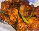 A picture of step 8 of Chicken 65.