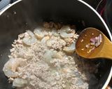 A picture of step 1 of Shirmp and Fish Ball Misua Soup.