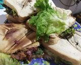 Foto del paso 1 de la receta: Sándwich de pollo con champiñones y tocineta