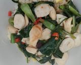 รูปขั้นตอนการทำที่ 6 ของ ราดหน้าเส้นหมี่ผัดไข่ใส่ลูกชิ้น,เห็ด,คะน้า#48