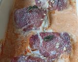 Une image de l'étape 2 de Gratin de cabillaud au pesto et jambon cru.