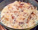 Foto del paso 8 de la receta: Patató con ajetes, setas y gambas