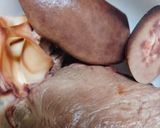 Hình bước làm 1 của món Đậu tây xào gan tim cật