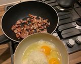 A picture of step 1 of Spaghetti carbonara.