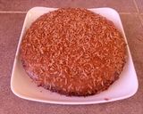 A picture of step 13 of Moist chocolate cake using table top cooker.