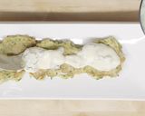 A picture of step 5 of Zucchini fritters with yogurt sauce.