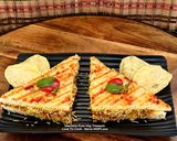 A picture of step 7 of Pavbhaji Stuffed Grilled Dhokla Sandwich No Bread Sandwich (Never Ever Yet Published Unique Recipe).