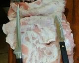 Foto del paso 1 de la receta: Asado a la parrilla de matambre de chancho arrollado al roquefor