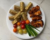 A picture of step 7 of Baked  Zucchini / Courgette Fries / Chips  #paleo #vegetarian #quick #healthy.