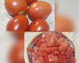 A picture of step 1 of Hara Dhania Aloo.